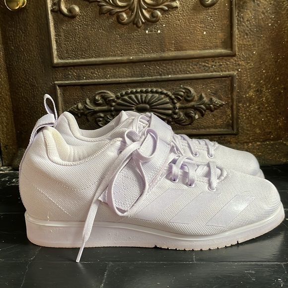 Lilac Adidas Powerlifting Shoes - Picture 2 of 4